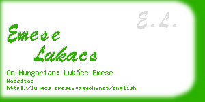 emese lukacs business card